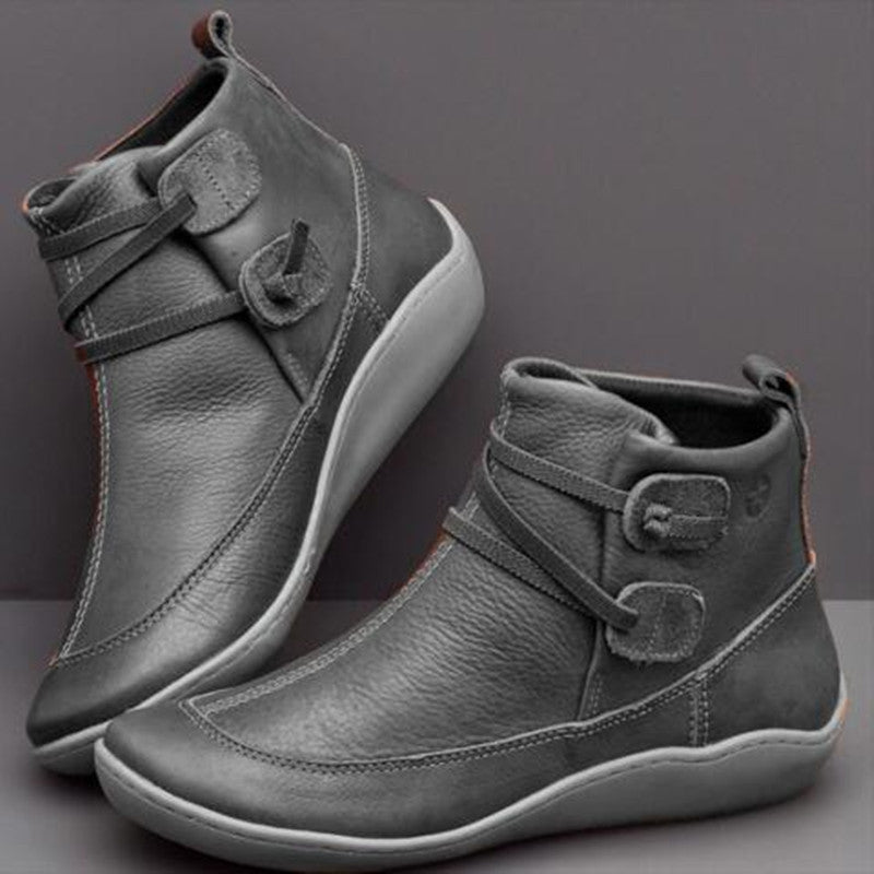 LM | pointed leather boots for women