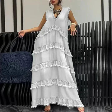 LM | V-neck casual dress for women