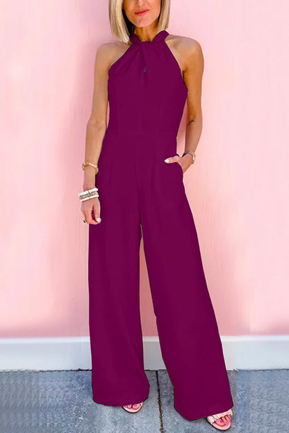 LM | Sleeveless jumpsuit with wide waist and wide leg (7 colors)