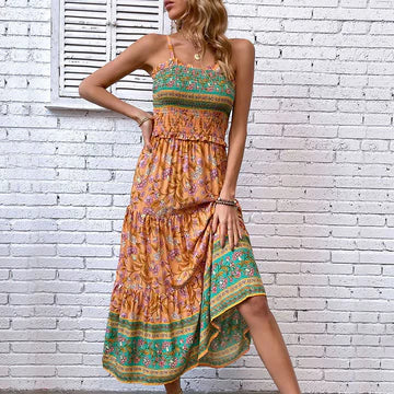 LM | Bohemian dress with ruffle