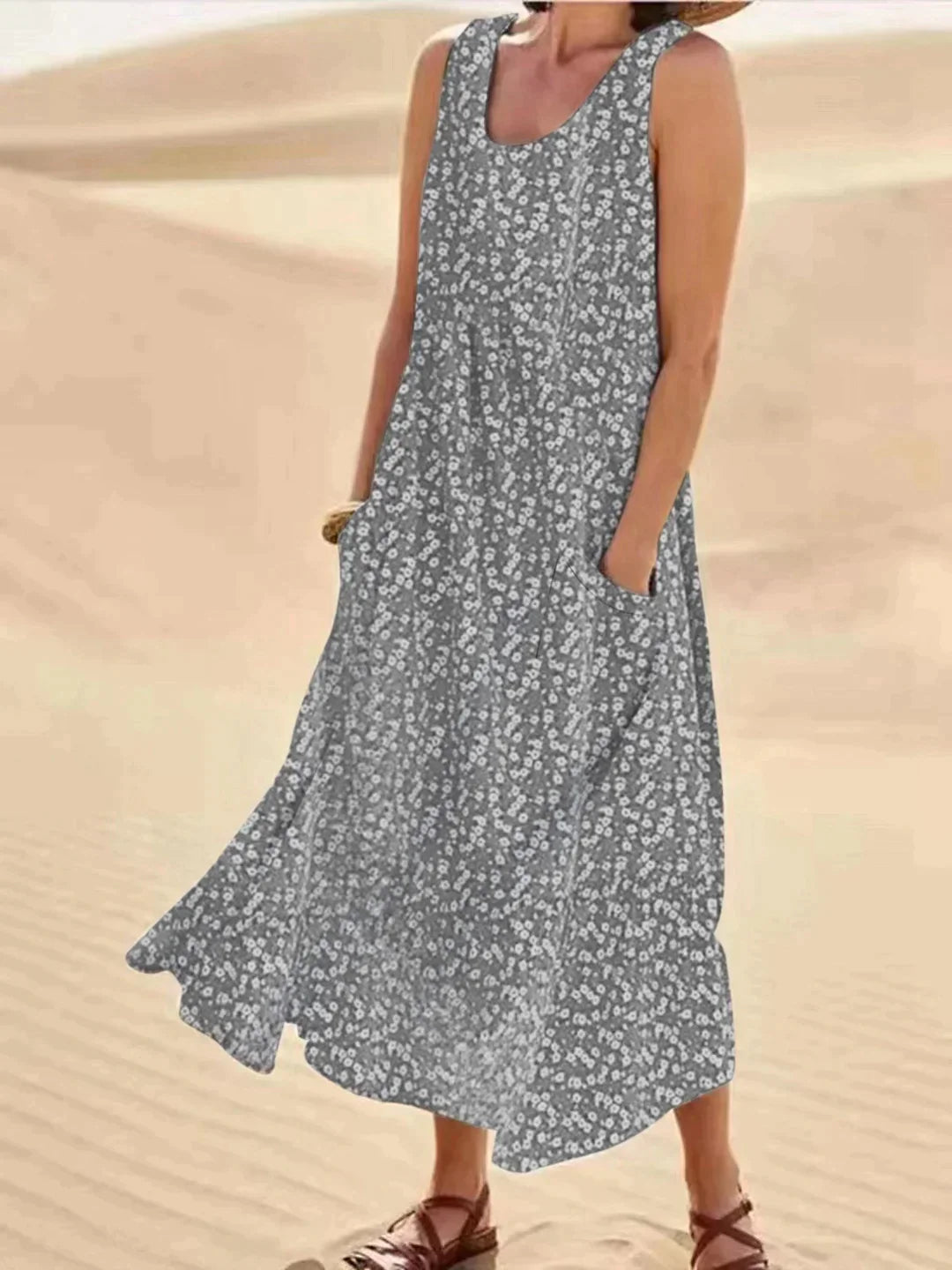 TS | Floral maxi dress with pocket detail