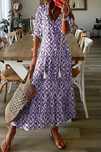 LM | Elegant floral long dress