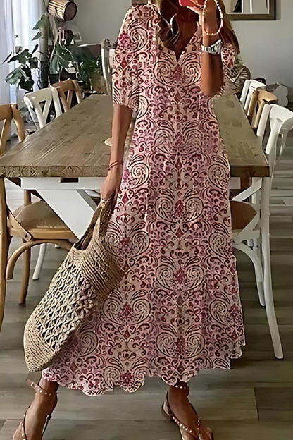 LM | Elegant floral long dress