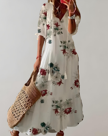 LM | Bohème maxi dress with floral print