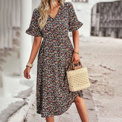 LM | Lena - Summer dress with floral print