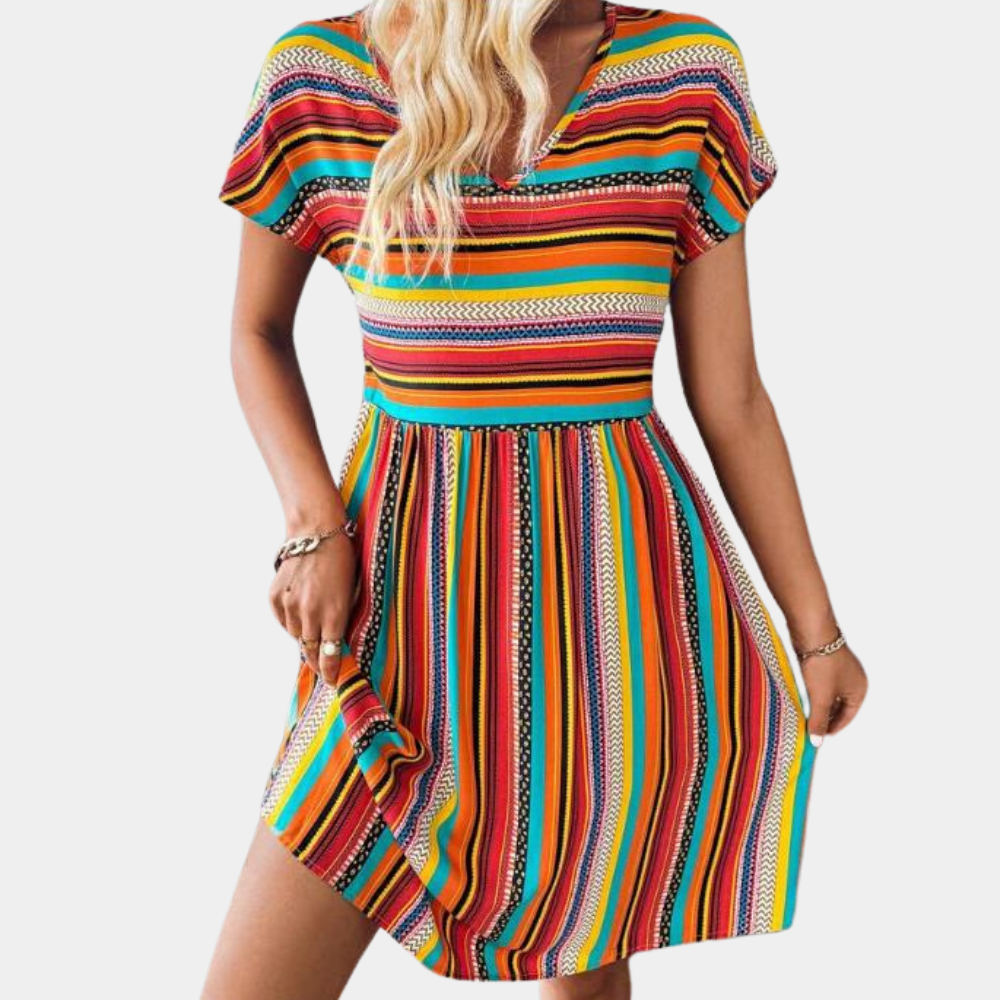 LM | Comfortable striped dress for women