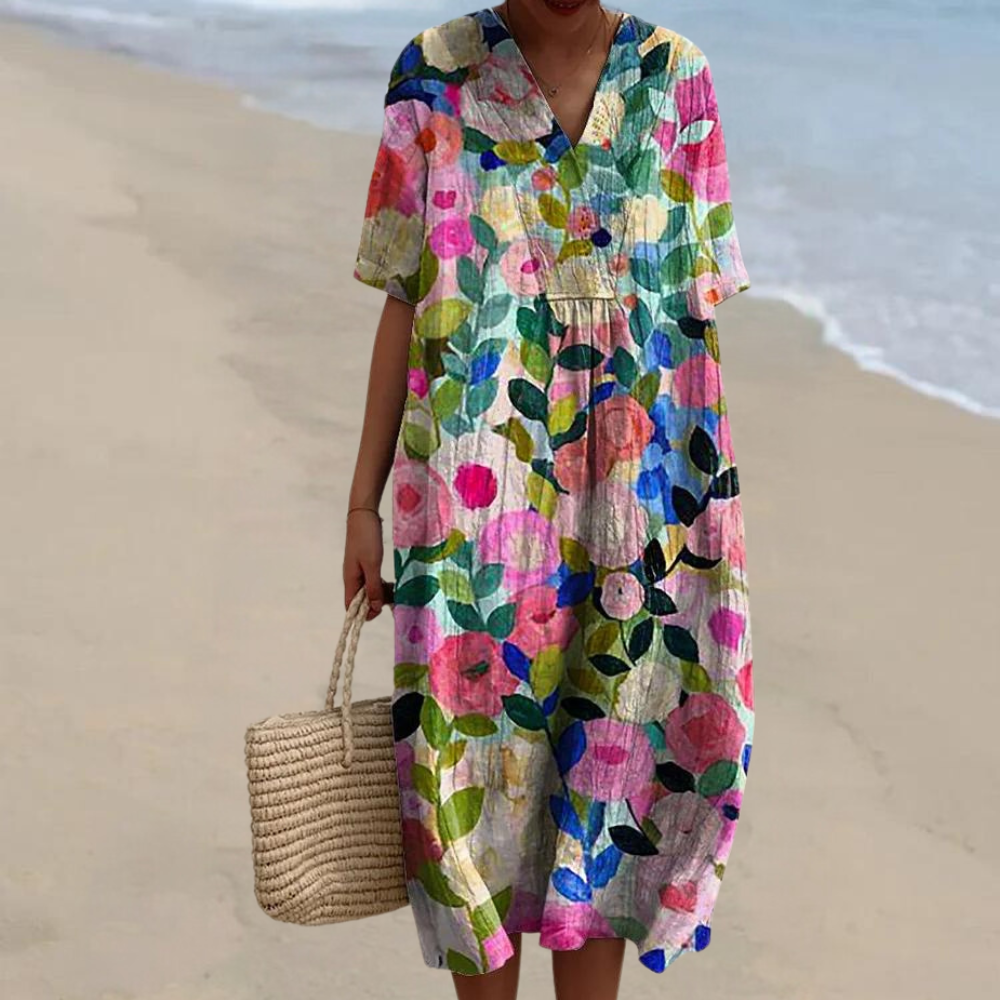 LM | Women's colorful floral dress