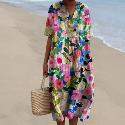 LM | Women's colorful floral dress