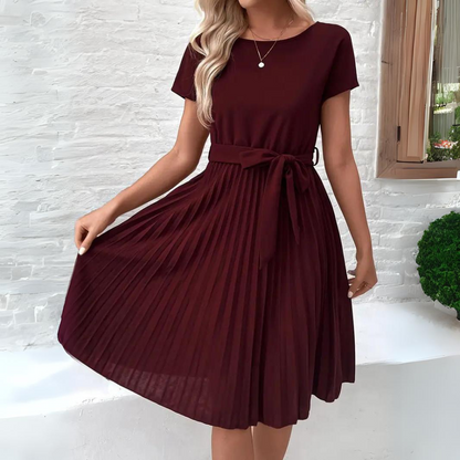 LM | Casual chiffon dress with lace