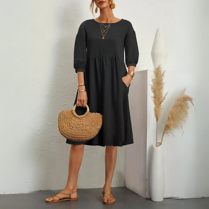 LM | Elegant dress with lantern sleeves