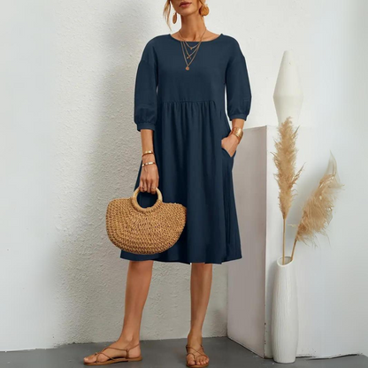 LM | Elegant dress with lantern sleeves