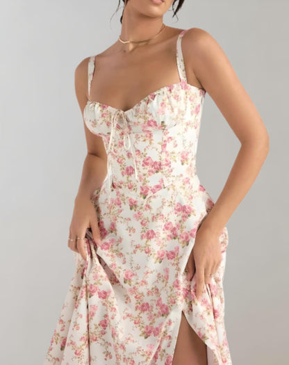 LM | Ladies summer dress with V-neck