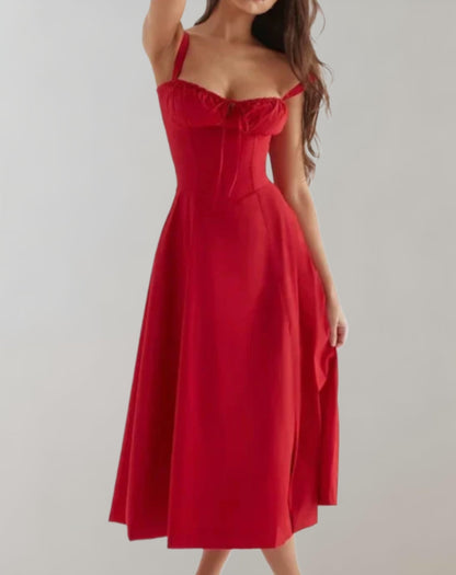 LM | Ladies summer dress with V-neck