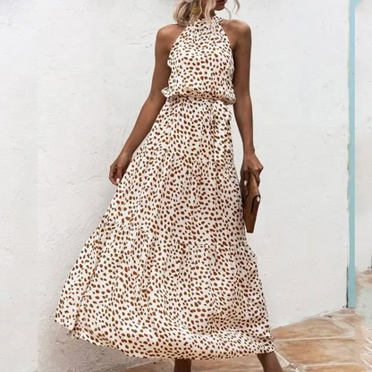 LM | Strapless maxi dress with floral print