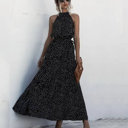LM | Strapless maxi dress with floral print