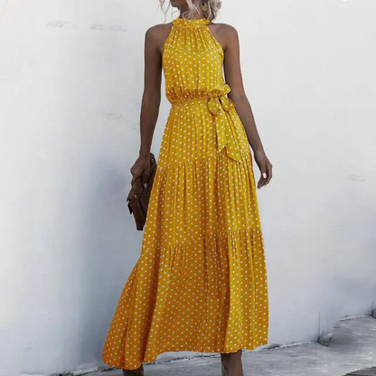 LM | Strapless maxi dress with floral print