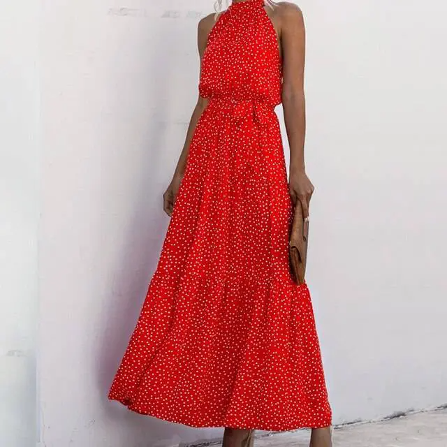 LM | Strapless maxi dress with floral print