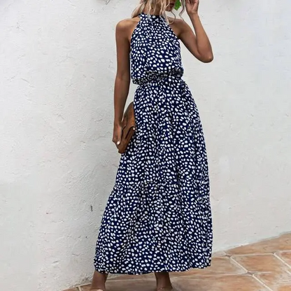 LM | Strapless maxi dress with floral print