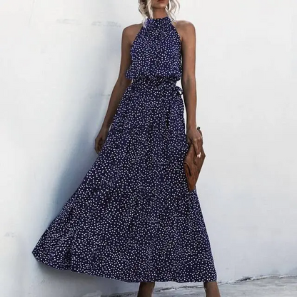 LM | Strapless maxi dress with floral print