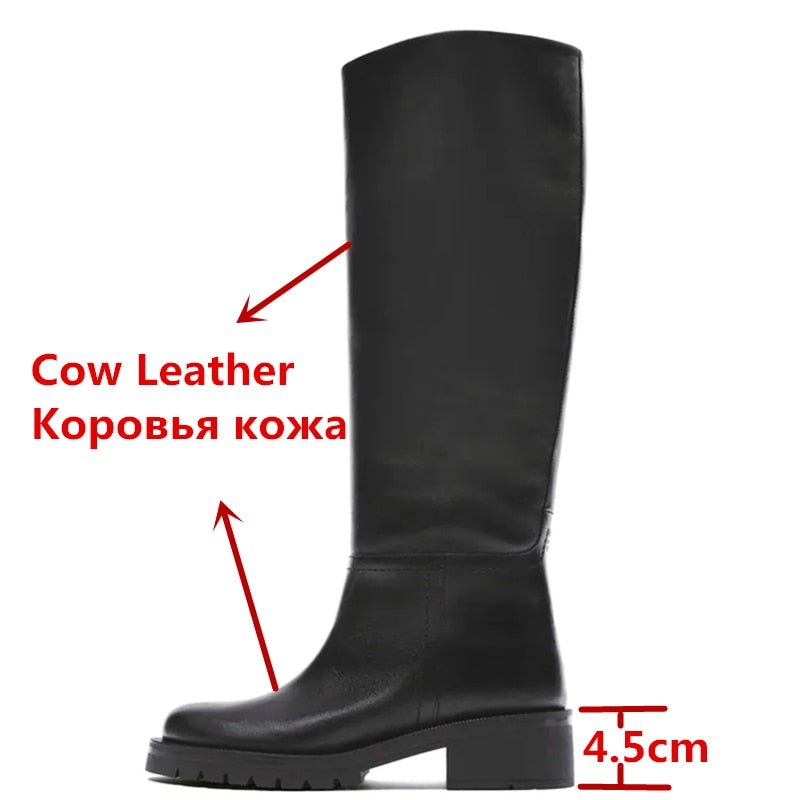 LM | Hot women's genuine leather knee boots