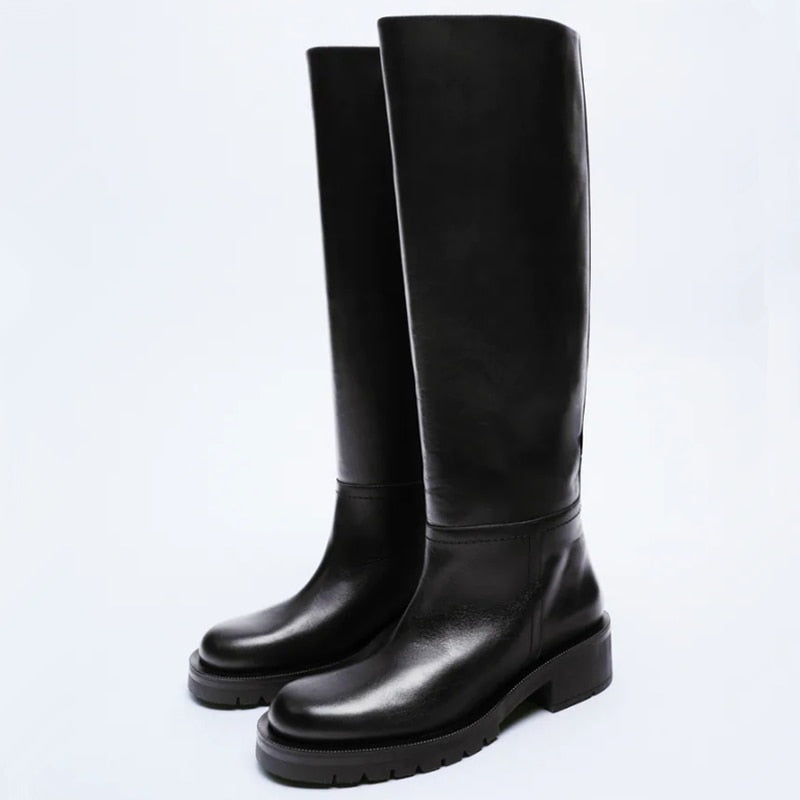 LM | Hot women's genuine leather knee boots