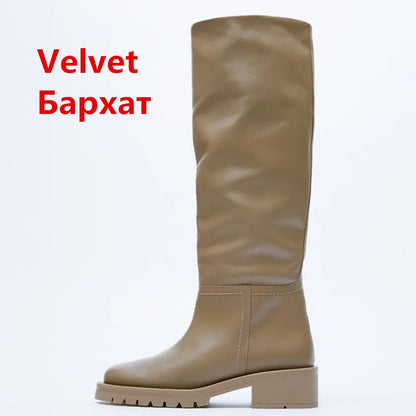LM | Hot women's genuine leather knee boots