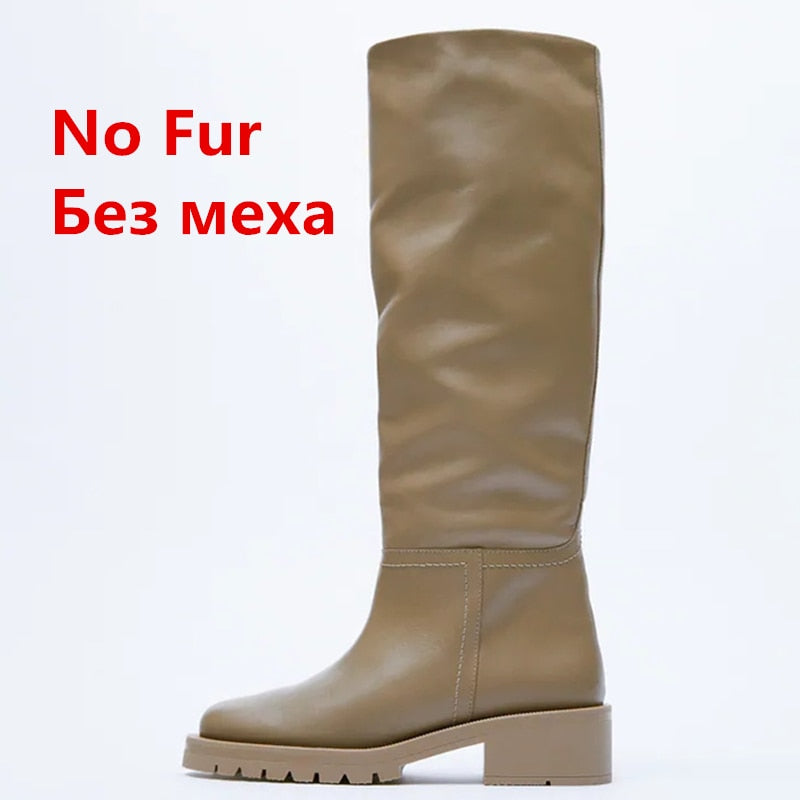 LM | Hot women's genuine leather knee boots