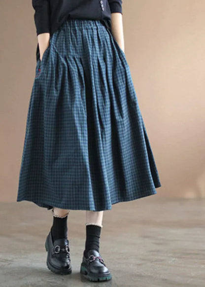 LM | Elastic plaid skirt