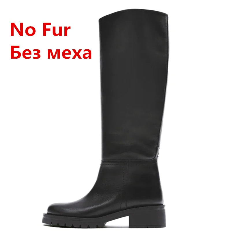LM | Hot women's genuine leather knee boots