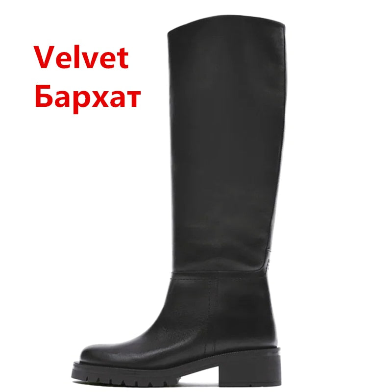 LM | Hot women's genuine leather knee boots