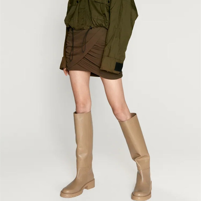 LM | Hot women's genuine leather knee boots