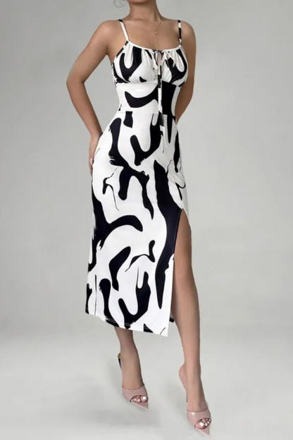 LM | Strappy summer dress with slit