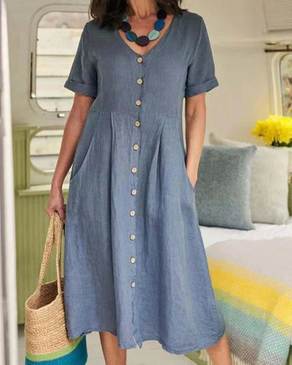 LM | an effortlessly elegant linen dress