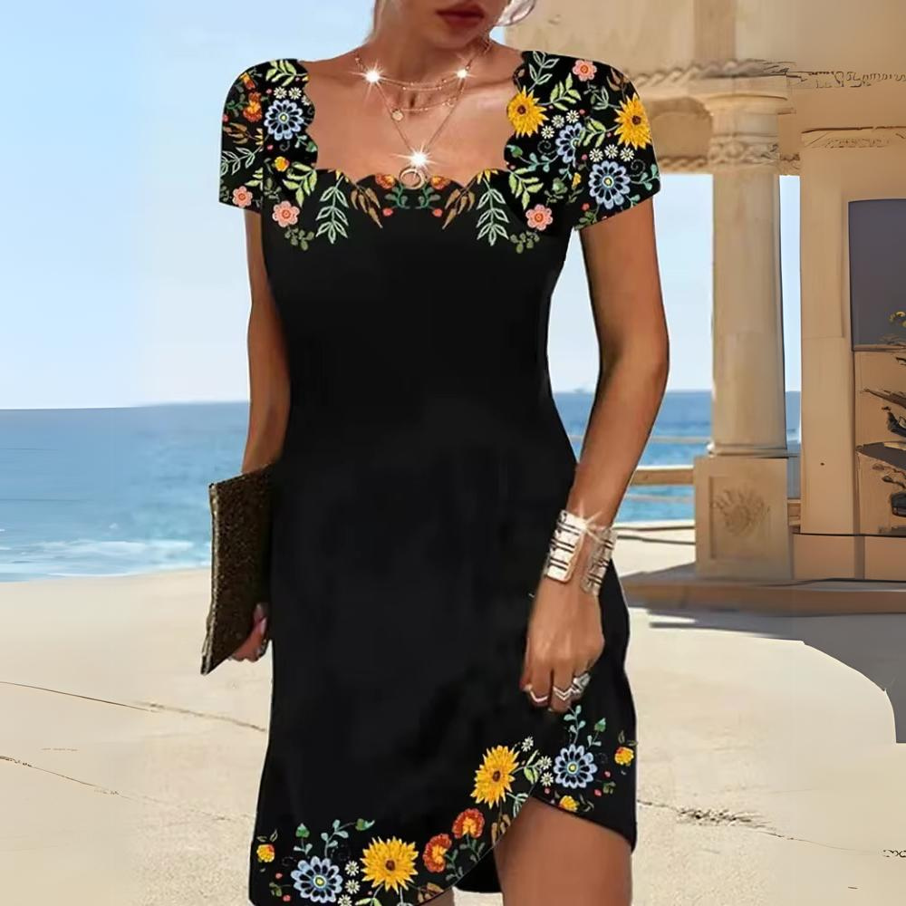 MB | Elegantes bedrucktes Kleid für Damen