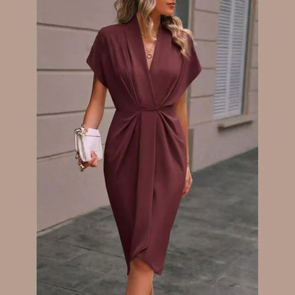 LM | Black midi wrap dress