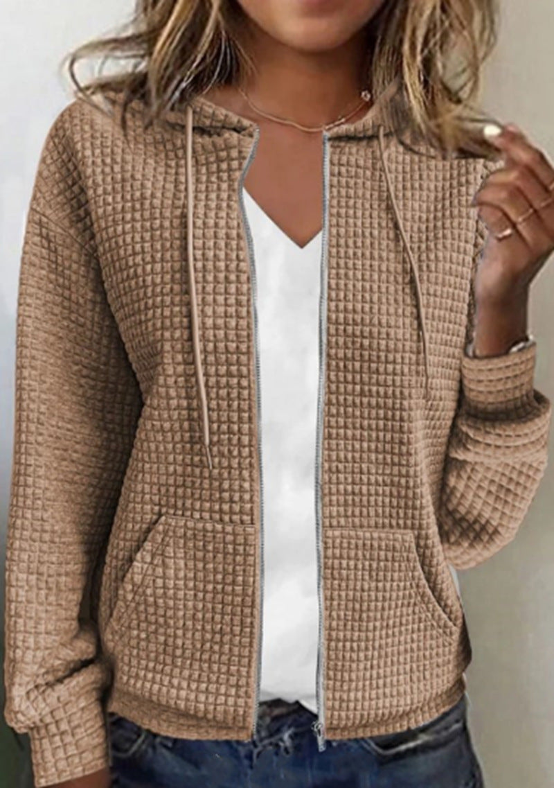 LM | Casual jacket with pocket in solid color