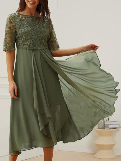 LM | Elegant lace midi dress