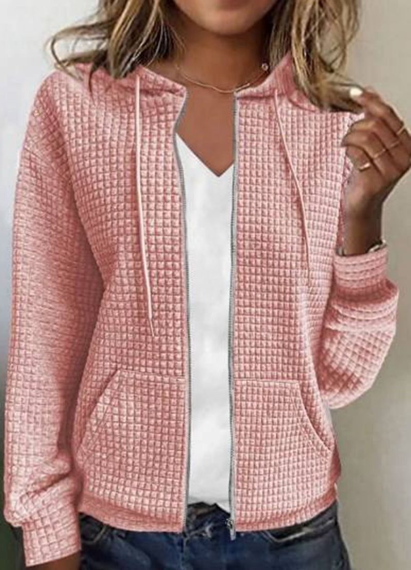 LM | Casual jacket with pocket in solid color