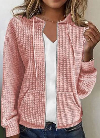 LM | Casual jacket with pocket in solid color