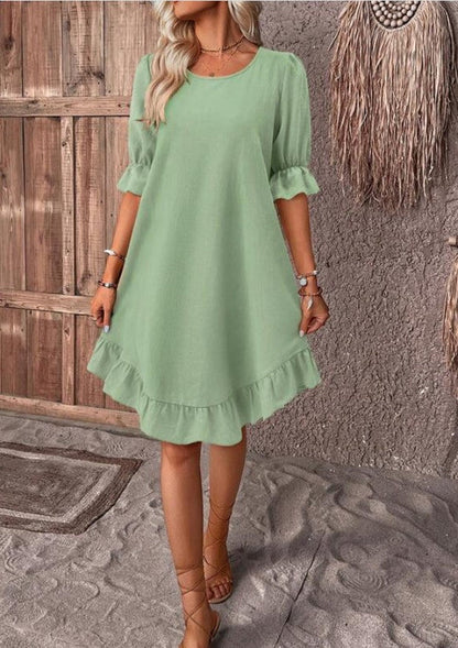 LM | Dress with ruffled hem