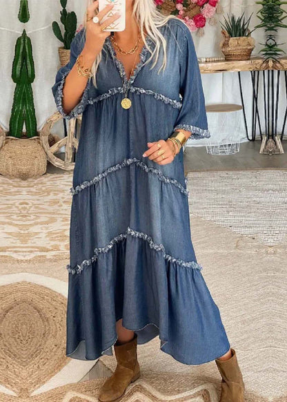LM | Denim maxi dress