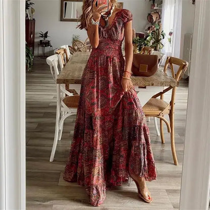LM | Elegant dress with elastic waistband