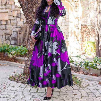 LM | Elegant dress with floral pattern