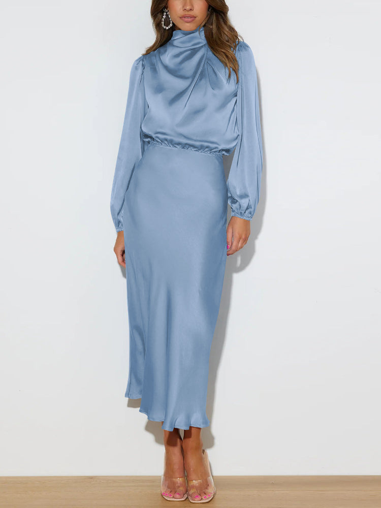 LM | Elegant long-sleeved dress
