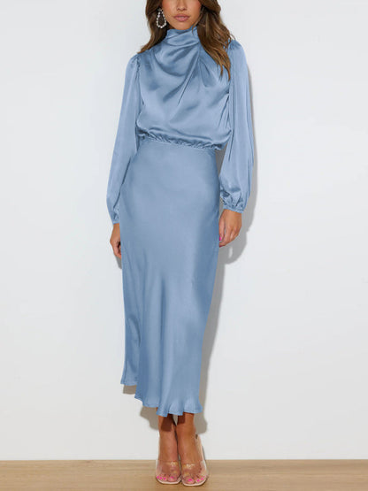 LM | Elegant long-sleeved dress