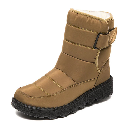 Waterproof Snow Boots for Women 2023 Thick Plush Winter Ankle Boots Woman Platform Keep Warm Cotton Padded Shoes