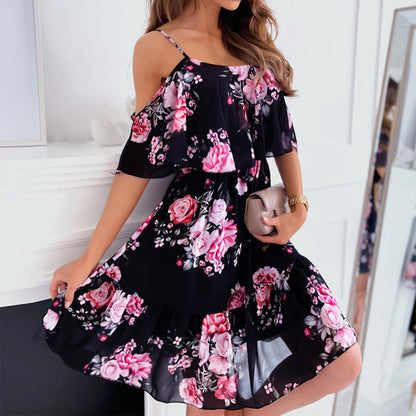 LM | Flowered chiffon dress