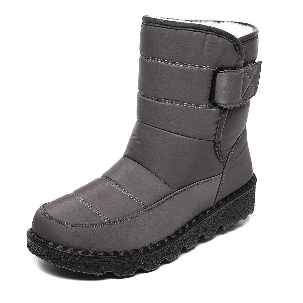 Waterproof Snow Boots for Women 2023 Thick Plush Winter Ankle Boots Woman Platform Keep Warm Cotton Padded Shoes