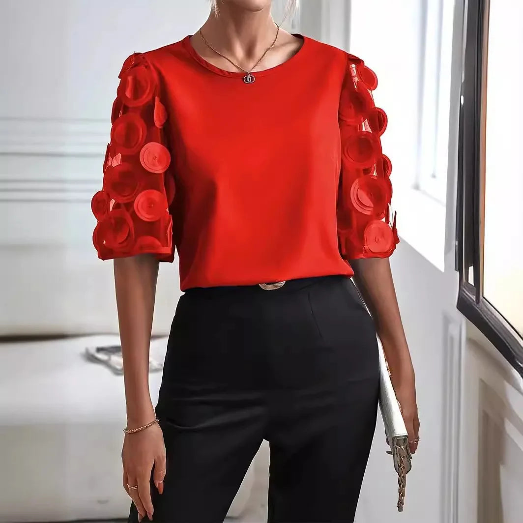 LM | Elegant blouse with sleeves