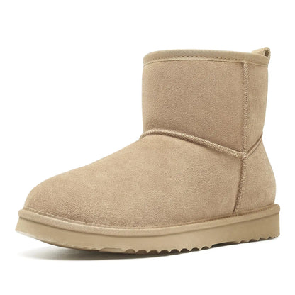 Kidmi Suede Plush Women Shoes Winter Snow Boots Warm Nonslip Mini Boots Cashmere Fuzzy Ankle Boots Women House Cottons Boots